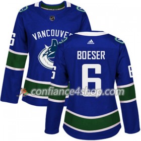Adidas Maillot de Hockey Vancouver Canucks Brock Boeser 6 2017-2018 Bleu Authentic - Femme